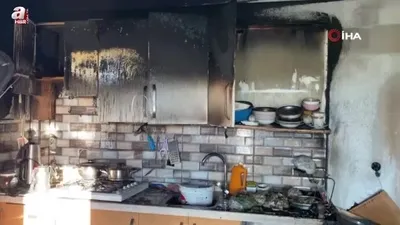 Alevlere teslim olan mutfak küle döndü