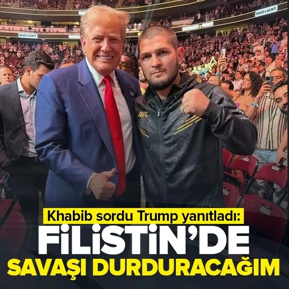 UFC şampiyonu Khabib Nurmagomedov sordu eski ABD başkanı Donald Trump’a cevapladı: Filistin’de savaşı durduracağım
