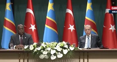 Başkan Erdoğan ve Kongolu mevkidaşı Tshisekedi'den ortak açıklamalar