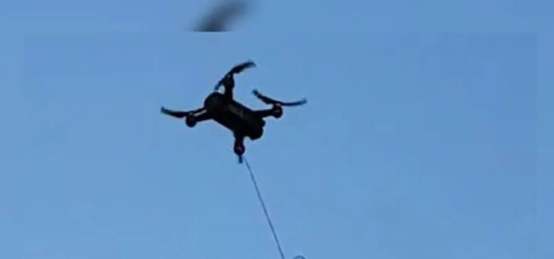 Drone ile çay servisi yapmayı denediler