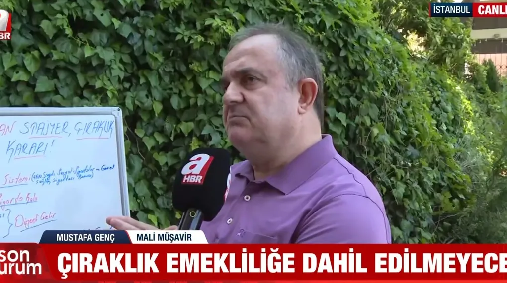Çıraklık emekliliğe dahil edilmeyecek