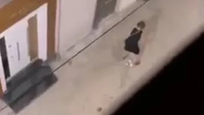 Yol ortasına tuvaletini yapan kadın kamerada