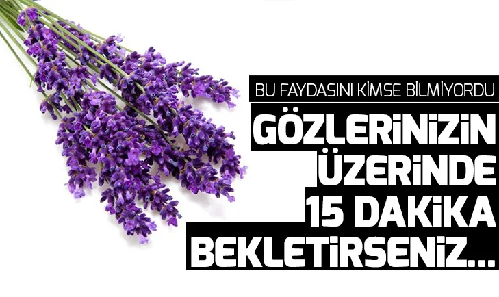 Lavantayı gözlerinizin üzerinde 15 dakika bekletirseniz...