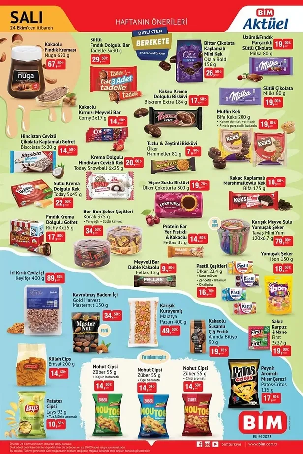 20 Ekim BİM aktüel ürünler kataloğu yayınladı! BİM’de kaşar peynir 169 TL, çay 89,50 TL, ayran 4,90 TL, beyaz peynir 79,50 TL fiyattan satışta