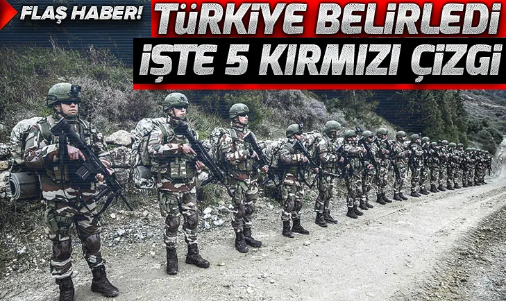 Türkiye belirledi! İşte güvenli bölge için 5 kırmızı çizgi…