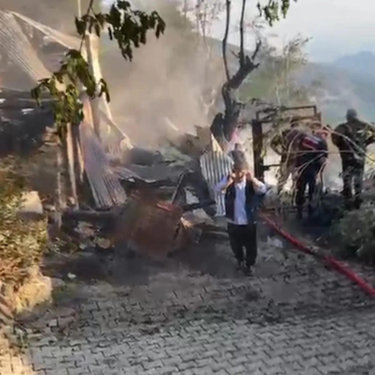 Adana'da yayla evindeki yangın ormana sıçradı