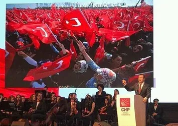 Herkes bunu konuşuyor! CHP'nin töreninde Ekrem İmamoğlu'nu Başkan Erdoğan mitinginin görüntüsüyle tanıttılar