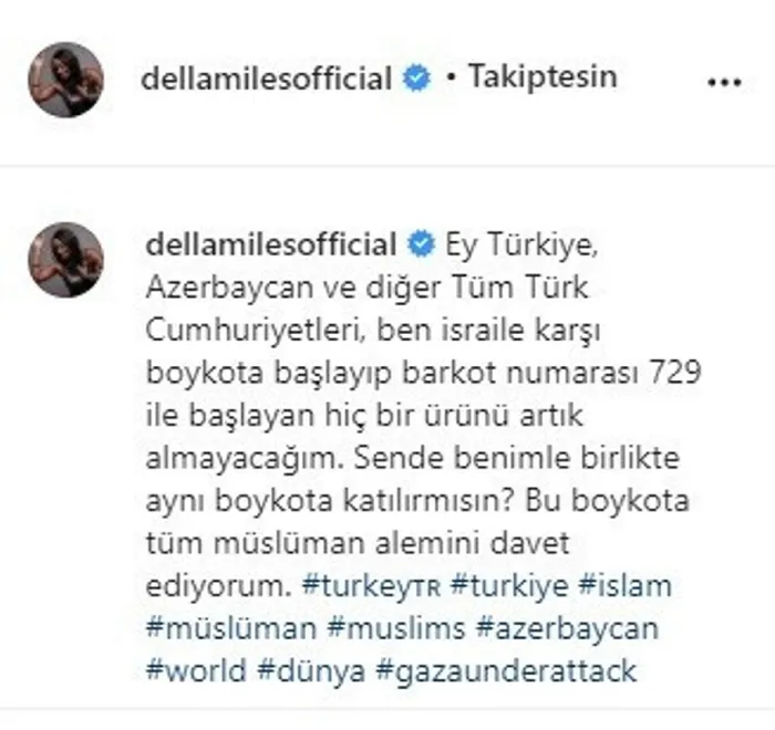 ABD'li sanatçı Della Miles’tan İsrail’i boykot çağrısı: Hiçbir ürünü almayacağım - 1