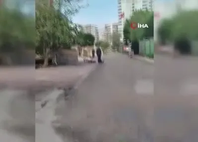 Bisikletli çocuğu darp etti