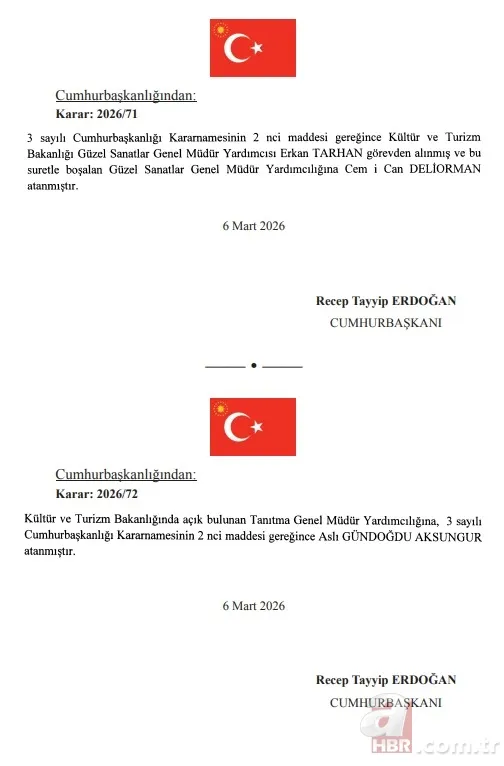 Başkan Erdoğan İmzaladı | Atama kararları Resmi Gazete’de 5