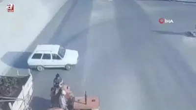 Yaşlı çiftin öldüğü feci kaza kamerada