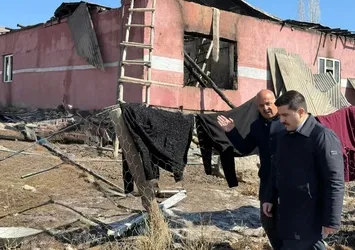 Özalp'ta yangın maddi hasara yol açtı