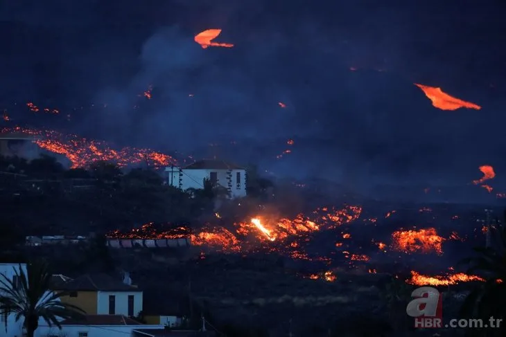 La Palma’da yanardağ lavları nehre döndü! 1 ayda 1835 bina kül oldu