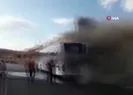 Adıyamanda otobüs alev alev yandı!