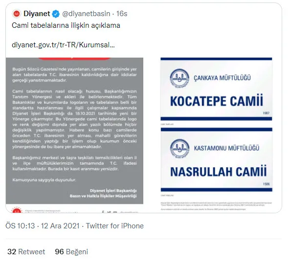 Sözcü gazetesinin yeni hedefi Diyanet! Camiler üzerinden eskiyen oyunlar