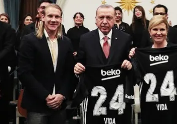 Başkan Erdoğan ile Domagoj Vida'nın ilginç diyaloğu!