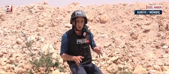 A Haber Münbiç’te terör mevzilerini görüntüledi! Teröristler A Haber ekibine ateş açtı