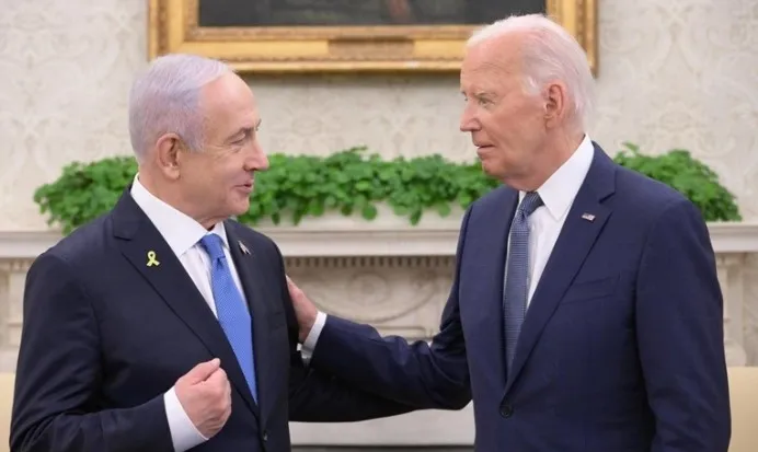 siyonist-koruyucusu-abdden-isgalcilere-yeni-kalkan-askeri-destek-gonderilecek-1722619908959.jpg ABD Başkanı Biden, dün Netanyahu ile görüştü.