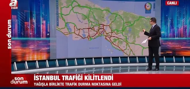 SON DAKİA | İstanbul trafiği kilitlendi! Yoğunluk seviyesi yüzde 87’yi gördü