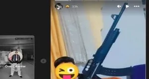 Silahla fotoğraf paylaşımına tutuklama!
