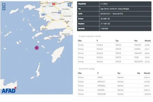 1630941687036.jpg Muğla'nın Datça ilçesinde 4,1 büyüklüğünde deprem! AFAD tarafından son dakika açıklaması (SON DEPREMLER) - 4