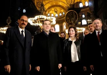 Aleksis Çipras'tan Ayasofya'ya ziyaret