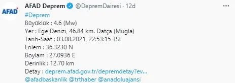 Son dakika: Ege Denizi’nde üst üste depremler! AFAD tarafından resmi açıklama