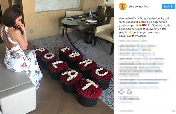 Sevgilisi Ebru Polat ile 11.gününü böyle kutladı - 1