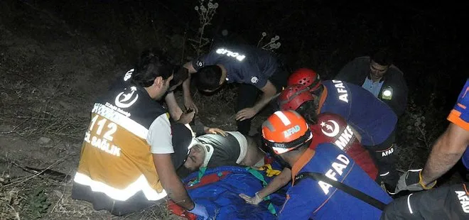 Ankara’da protez bacaklı kişi 50 metreden dere kenarına düştü