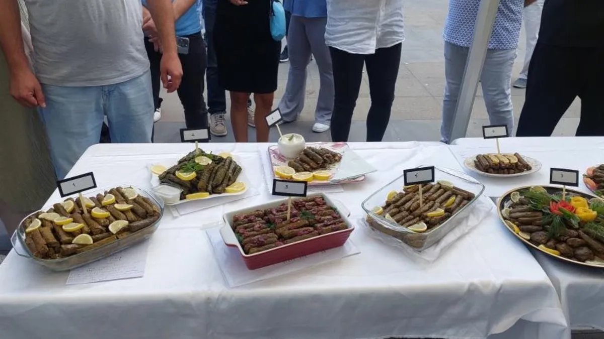 Tekirdağ'da sarmalar yarıştı