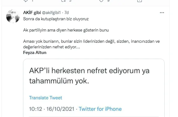 Bu zihniyet değişmez! CHP’li Avukat Feyza Altun kin kustu: AK Partili herkesten nefret ediyorum