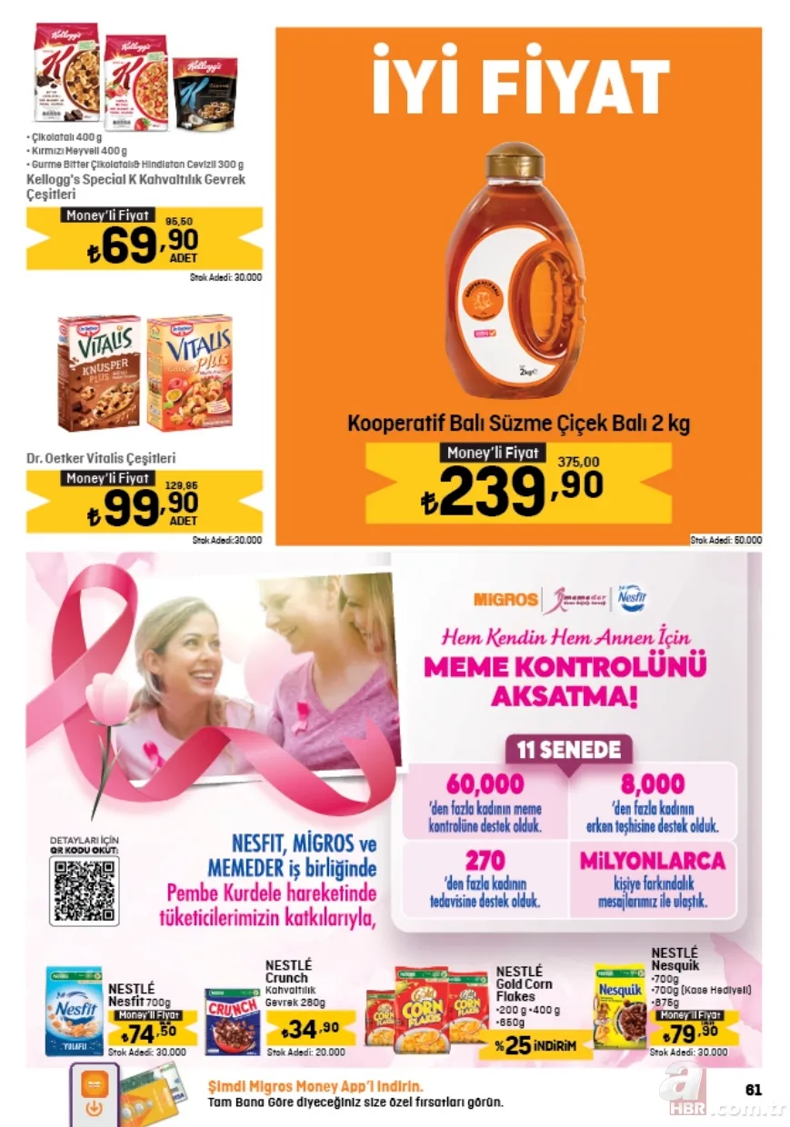 Migros 13 Mayıs indirim kataloğu yayınladı! 2,5KG Baldo Pirinç 134,00 TL, Tekirdağ Köfte 135,95 TL, 5GK Un 68,95 TL, Tuvalet Kağıdı 32’li 199,95 TL’ye satışta 16
