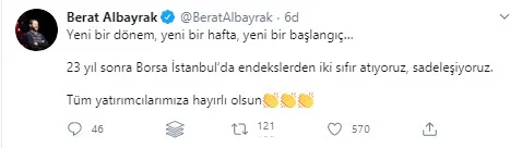 Son dakika: Hazine ve Maliye Bakanı Berat Albayrak duyurdu: 23 yıl sonra bir ilk