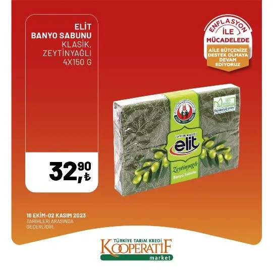 Tarım Kredi Market 30 Ekim indirim kataloğu! Kuru Soğan 5,90 TL, Salatalık 9,75 TL, Limon 10,90 TL, Yerli muz 28,90 TL, Mandalina 12,50 TL satışta…