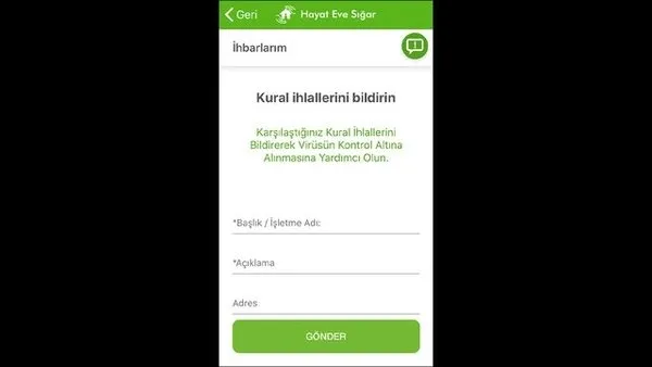Hayat Eve Sığar uygulamasında yeni özellik! Artık ihbar edilebilecek! - 2