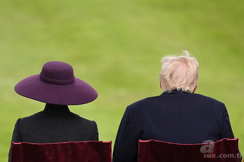 İngiltere ziyaretinde Melania Trump'tan dikkat çeken mesaj! Şapkasıyla verdi 1