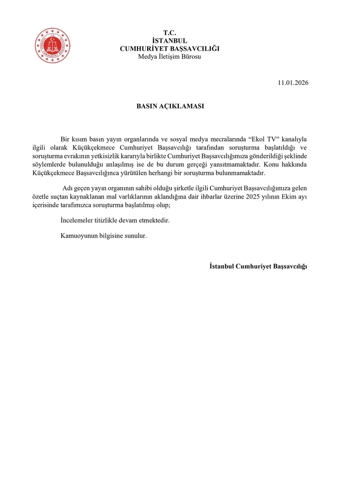 Soruşturma ekim ayından beri sürüyor