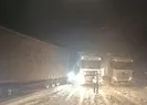 Bolu geçişinde 3 TIR yolu kapattı