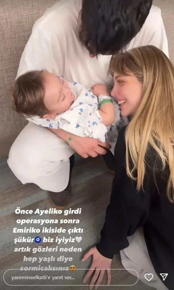 İkiz annesi Yasemin Şefkatli hastanede paylaştı! Eşi yalnız bırakmadı