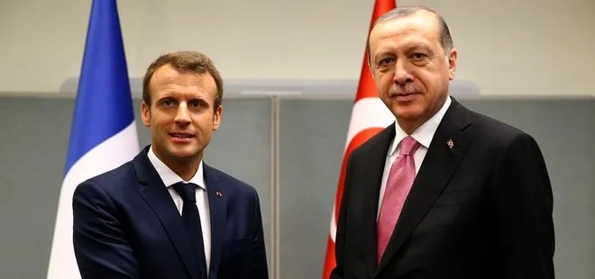 Cumhurbaşkanı Erdoğan, Macron’la görüştü
