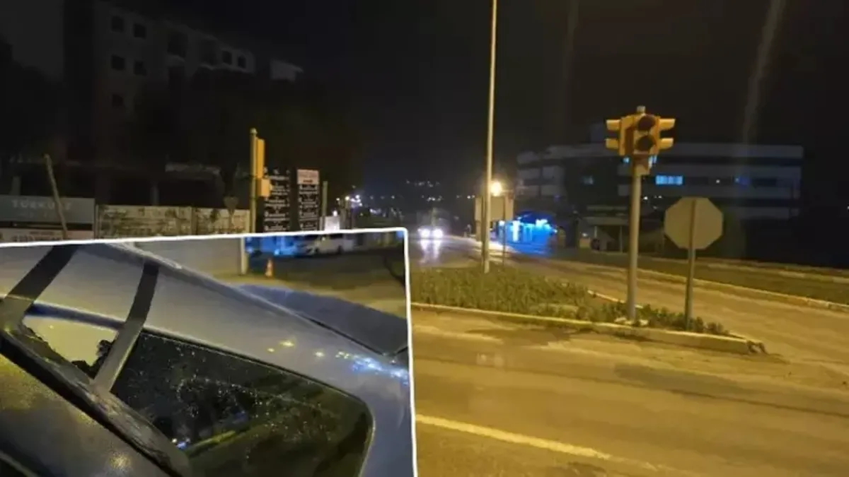Milas'ta kırmızı ışıkta bekleyen araçlara saldırı iddiası