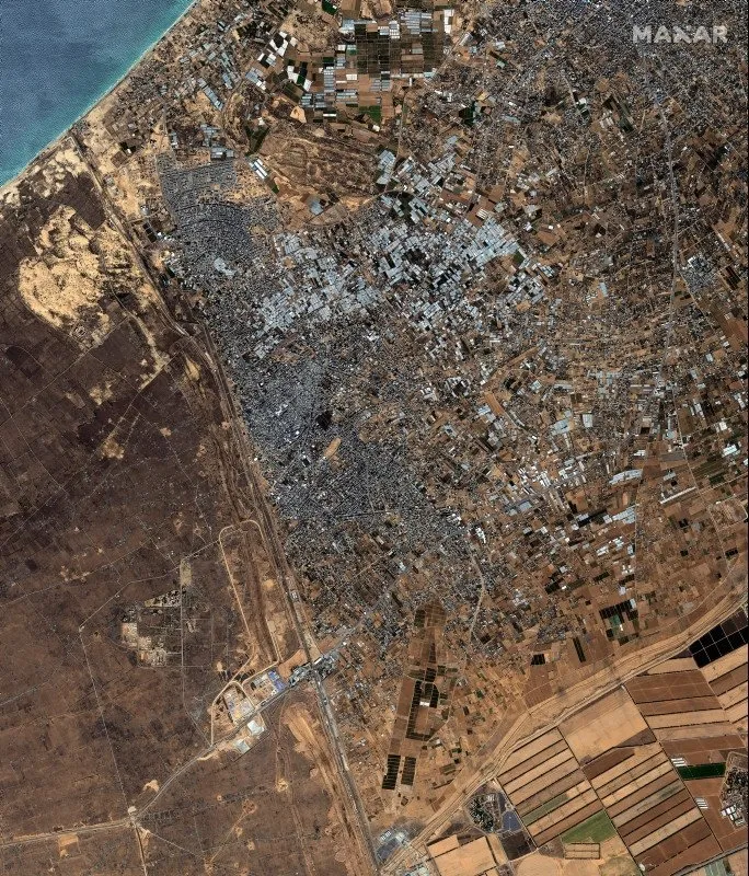 Gazze’deki büyük yıkım uydudan görüntülendi! İşgalci İsrail enkaz kente çevirdi