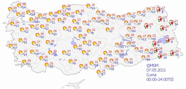 1620139708218.png Meteoroloji Genel Müdürlüğü'nden o illere gök gürültülü sağanak yağış uyarısı! İstanbul Ankara İzmir hava durumu - 5