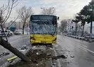Yavaşlamayan İETT otobüsü kaza yaptı