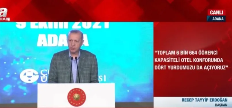 Başkan Recep Tayyip Erdoğan'dan Adana'da düzenlenen açılış programında son dakika açıklamaları