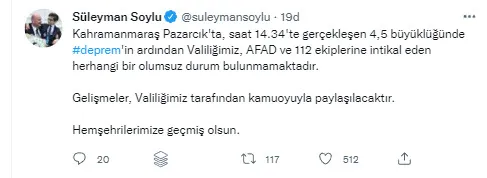 SON DAKİKA! Kahramanmaraş’ta 4.5 büyüklüğünde deprem | SON DEPREMLER