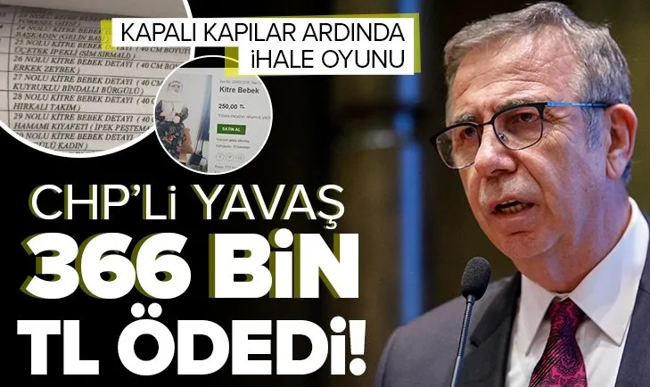 Ankaralının parası çarçur edilmiş diyen Mansur Yavaş’tan kitre bebek vurgunu! 150 liralık ürüne 11 bin 500 ödediler