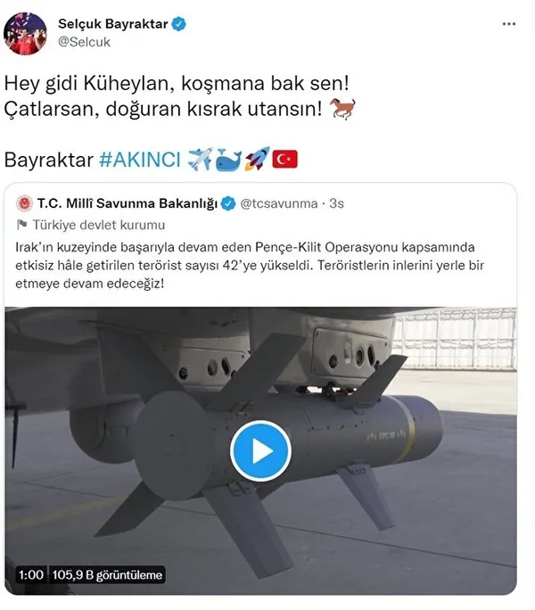 Son dakika: Pençe-Kilit’te 45 terörist etkisiz hale getirildi! Bayraktar AKINCI hedefleri böyle vurdu