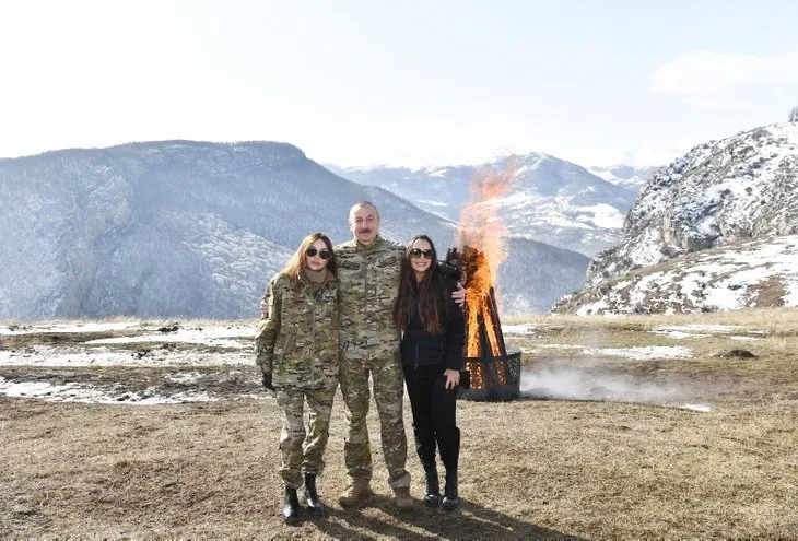 Son dakika | Cumhurbaşkanı İlham Aliyev Nevruz ateşini yaktı: Biz 21. yüzyılın savaşını verdik ve düşmanı yok ettik