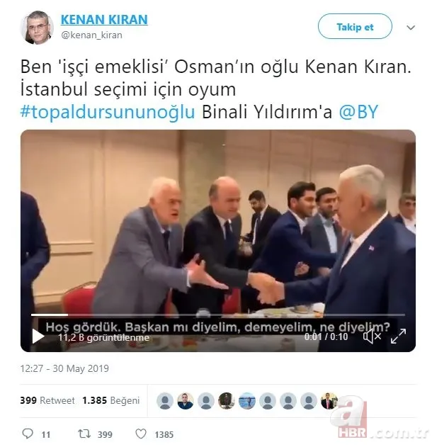 "Topal Dursun'un oğlu Binali" sosyal medyada gündem oldu! 12
